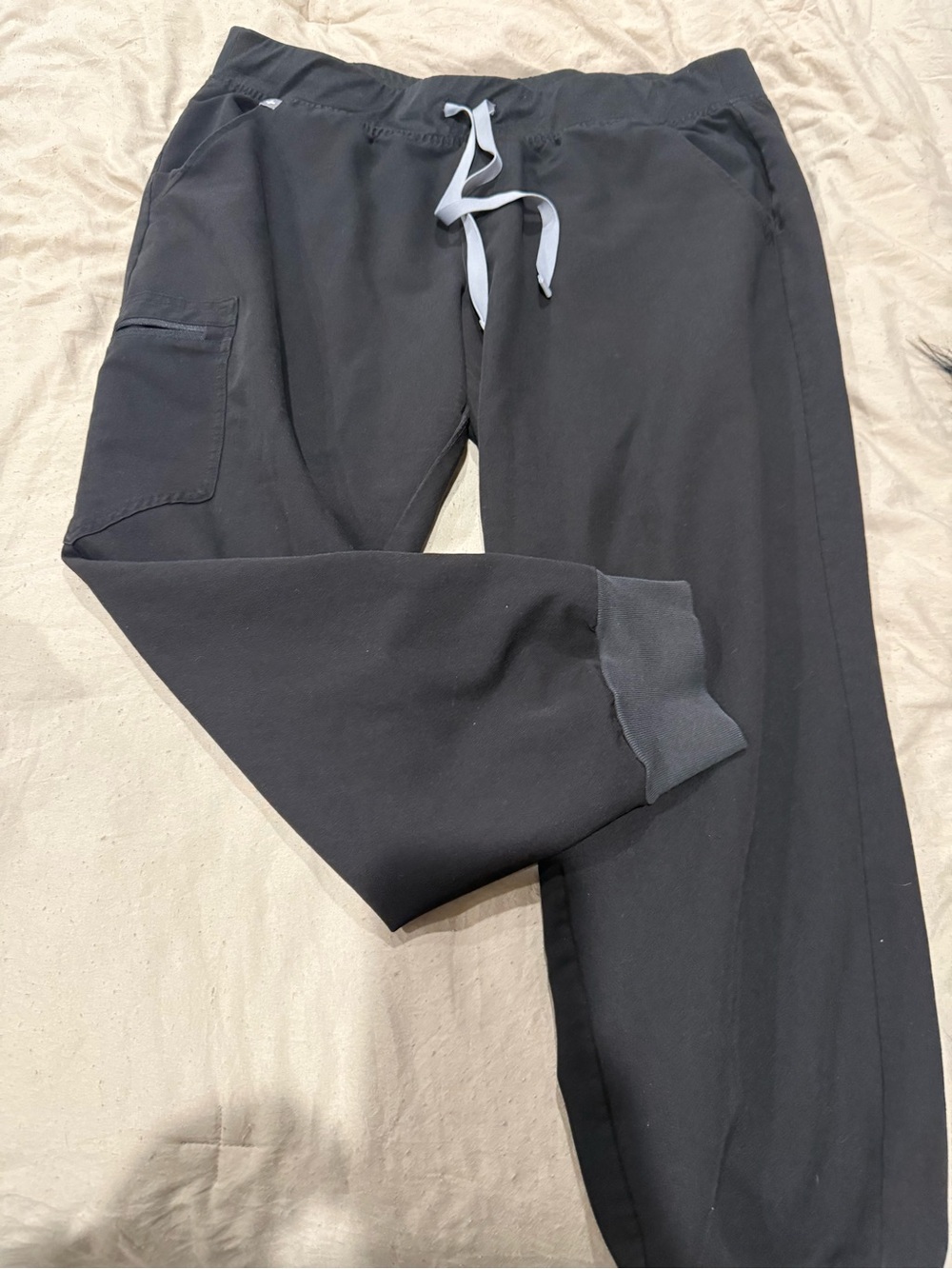 Figs Black Jogger Sweatpants with Gray Drawstring XLP